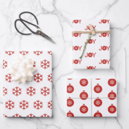 Snöflingor, Joy och Jul Bollar Mönster