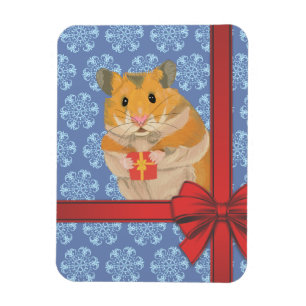Snöflingor jul Hamster Magnet