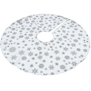 Snöflingor-jul Julgransmatta Borstad Polyester