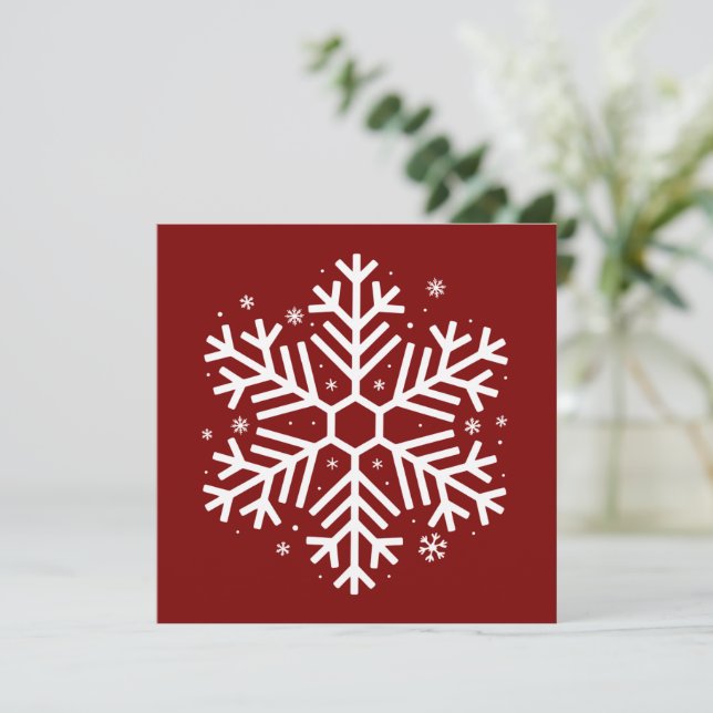 Snöflingor Jul Presenter Vinter Xmas Familj Julkort (Stående Fram)
