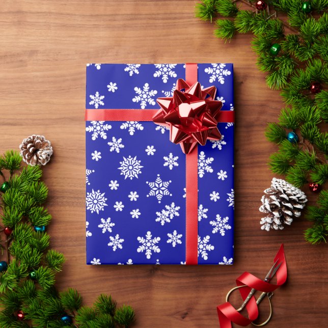 Snöflingor jul presentpapper (Julgåva)