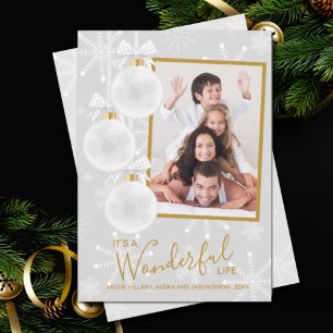 Snöflingor julfotoport, Helgdag Julkort