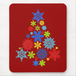 Snöflingor Julgran Mousepad Musmatta