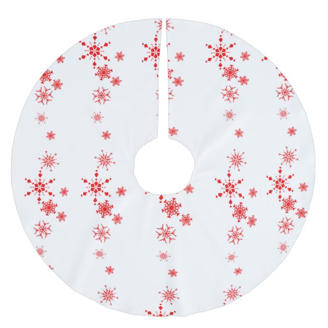 Snöflingor Julgran Skirt Julgransmatta Borstad Polyester (Framsidan)