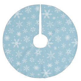 Snöflingor Julgransmatta Borstad Polyester