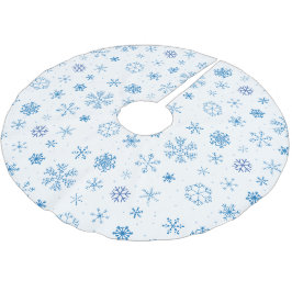 Snöflingor Julgransmatta Borstad Polyester