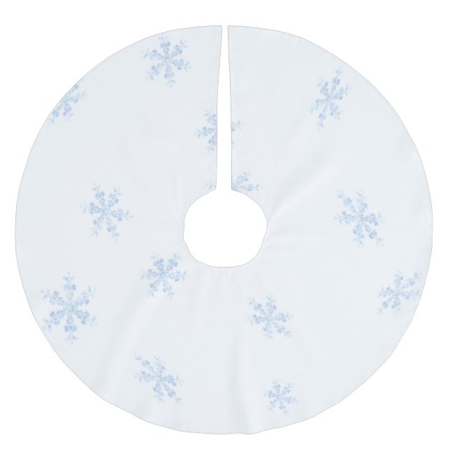 Snöflingor Julgransmatta Borstad Polyester (Framsidan)