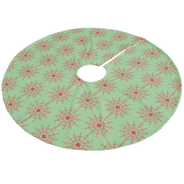 Snöflingor Julgransmatta Fleece (Vinklad)