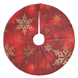 Snöflingor Julgransmatta Fleece