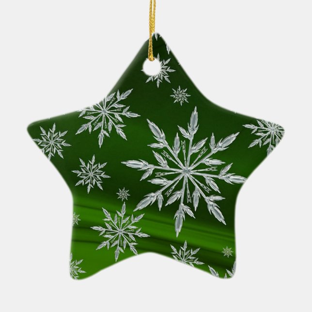 Snöflingor Julgransprydnad Keramik (Framsidan)