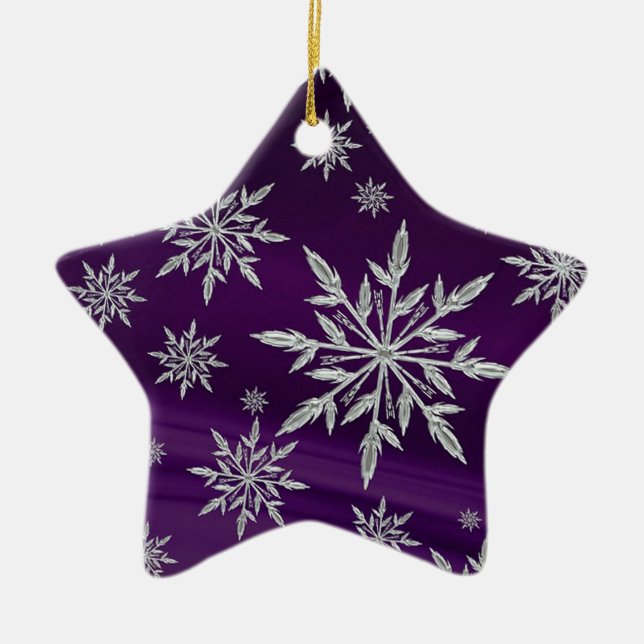 Snöflingor Julgransprydnad Keramik (Framsidan)