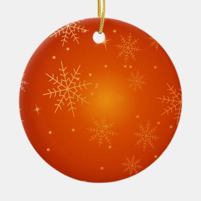Snöflingor Julgransprydnad Keramik (Framsidan)