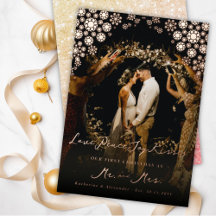 Snöflingor Kärlek Peace Joy Kisses Photo Bröllop