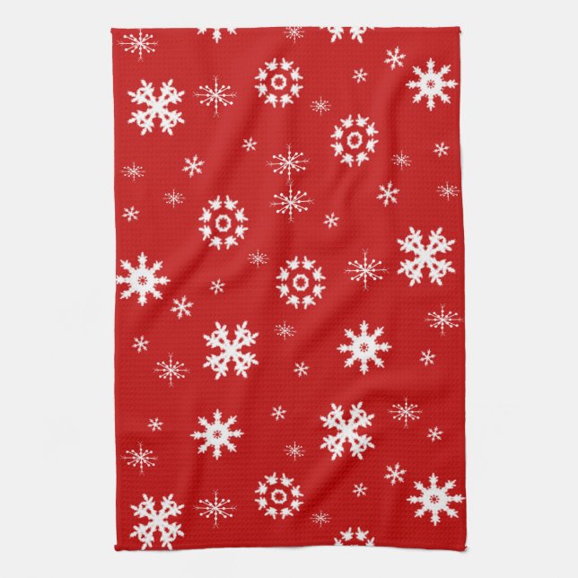 Snöflingor Kitchen Towel Kökshandduk (Vertikal)