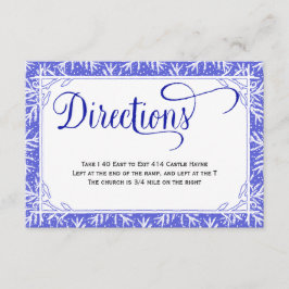 Snöflingor Land Bröllopsriktningskort Tilläggskort