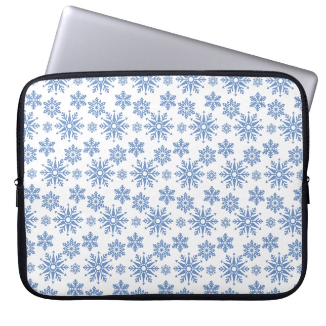 Snöflingor Laptop Fodral (Framsidan)