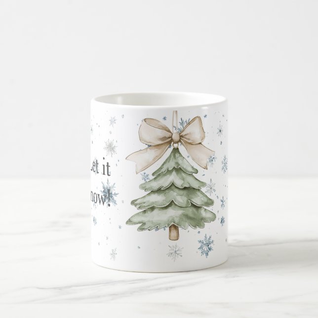 Snöflingor Låt det snöa Julgran med krans Kaffemugg (Center)