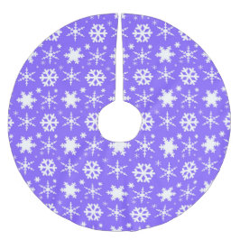 Snöflingor Lavender Julgransmatta Borstad Polyester