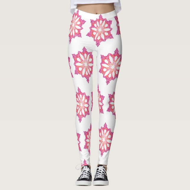 Snöflingor Leggings (Framsida)