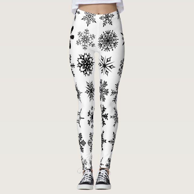 Snöflingor Leggings (Framsida)