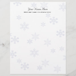 Snöflingor Letterhead Stationery Linen Papper