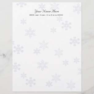 Snöflingor Letterhead Stationery Linen Papper