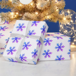Snöflingor Lila Jul Helg Mönster Presentpapper