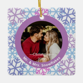 Snöflingor Lila Photo jul Ornament