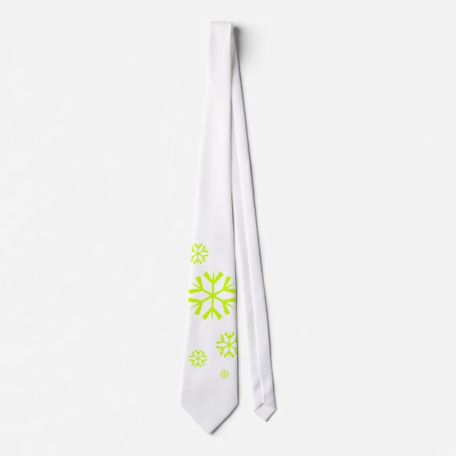 Snöflingor, limegröna slips (Framsida)
