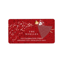 Snöflingor Magic Fairy Adress Adressetikett