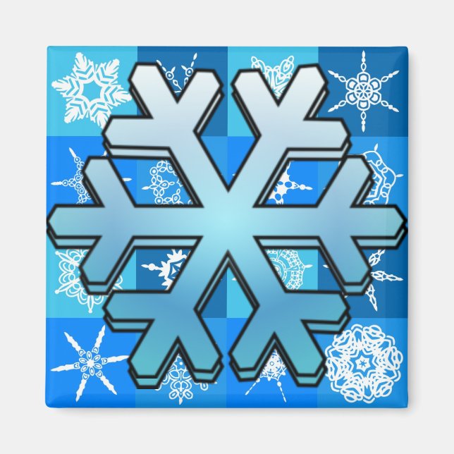 Snöflingor Magnet (Framsidan)