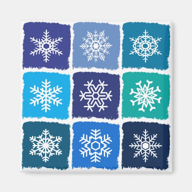 Snöflingor Magnet (Framsidan)