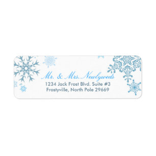 Snöflingor (Malibu Silver) Returetiketter Returadress Etikett