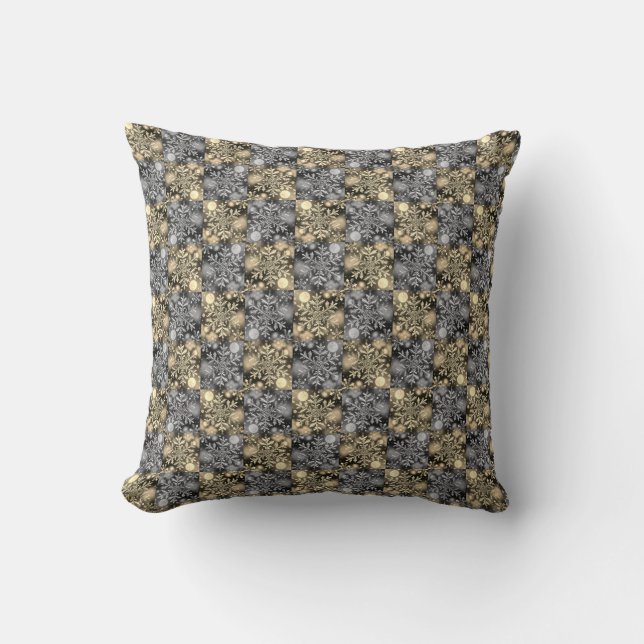 SNÖFLINGOR / MÅNE / SILVER / GULD / / KUDDE (Framsida)
