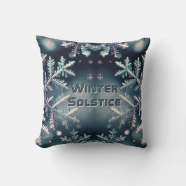 Snöflingor / Måne / vintersolstånd Kudde