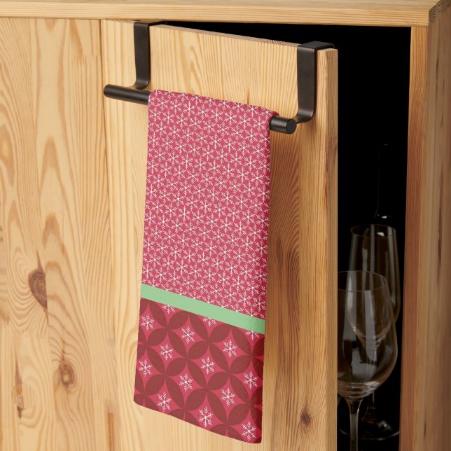 Snöflingor Microfiber Kitchen Towel Kökshandduk (Thirds Fold)