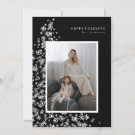 Snöflingor moderna Julgran Julkort