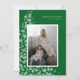 Snöflingor moderna Julgran Julkort