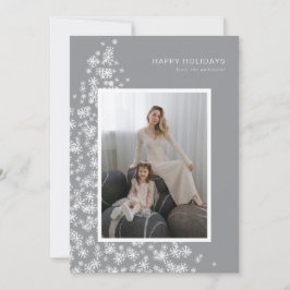 Snöflingor moderna Julgran Julkort