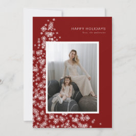 Snöflingor moderna Julgran Julkort