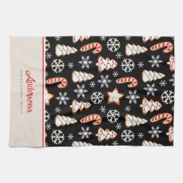 Snöflingor Monogram Kökshandduk