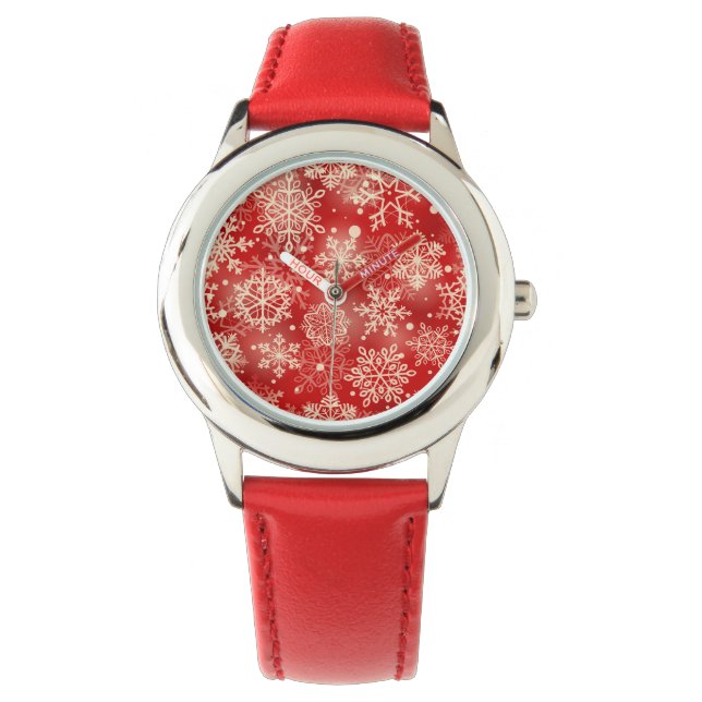Snöflingor mönster armbandsur (Framsida)
