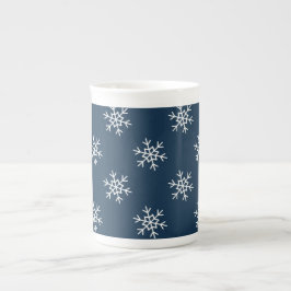 Snöflingor mönster Festive-specialitet mugg Benporslin Mugg