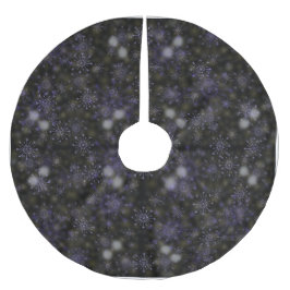 Snöflingor mönster julgransmatta borstad polyester