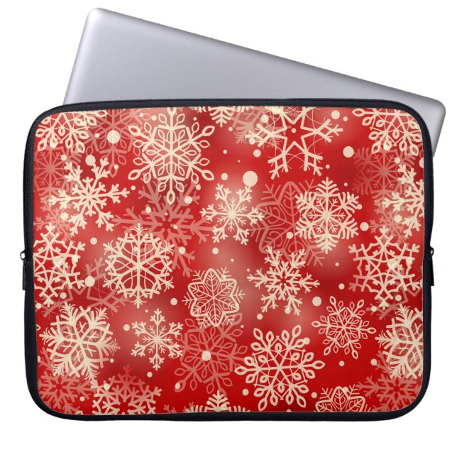 Snöflingor mönster laptop fodral (Framsidan)