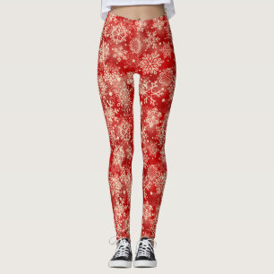 Snöflingor mönster leggings