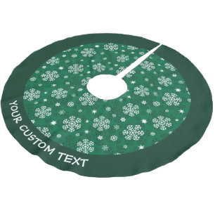 Snöflingor Mönster om kadmiumGrönt Julgransmatta Borstad Polyester