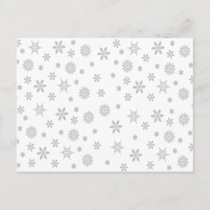 Snöflingor Mönster på Vitt Vykort