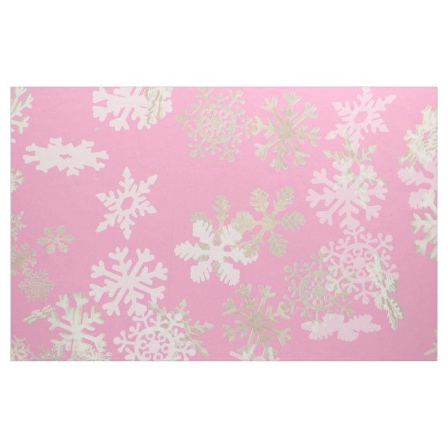snöflingor mönster sjunker i lila tyg (Fat Quarter)