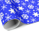 Snöflingor Mörk blått Presentpapper<br><div class="desc">En söt snöflinga sömlös mönster för att få dig i helgdag-andan!</div>